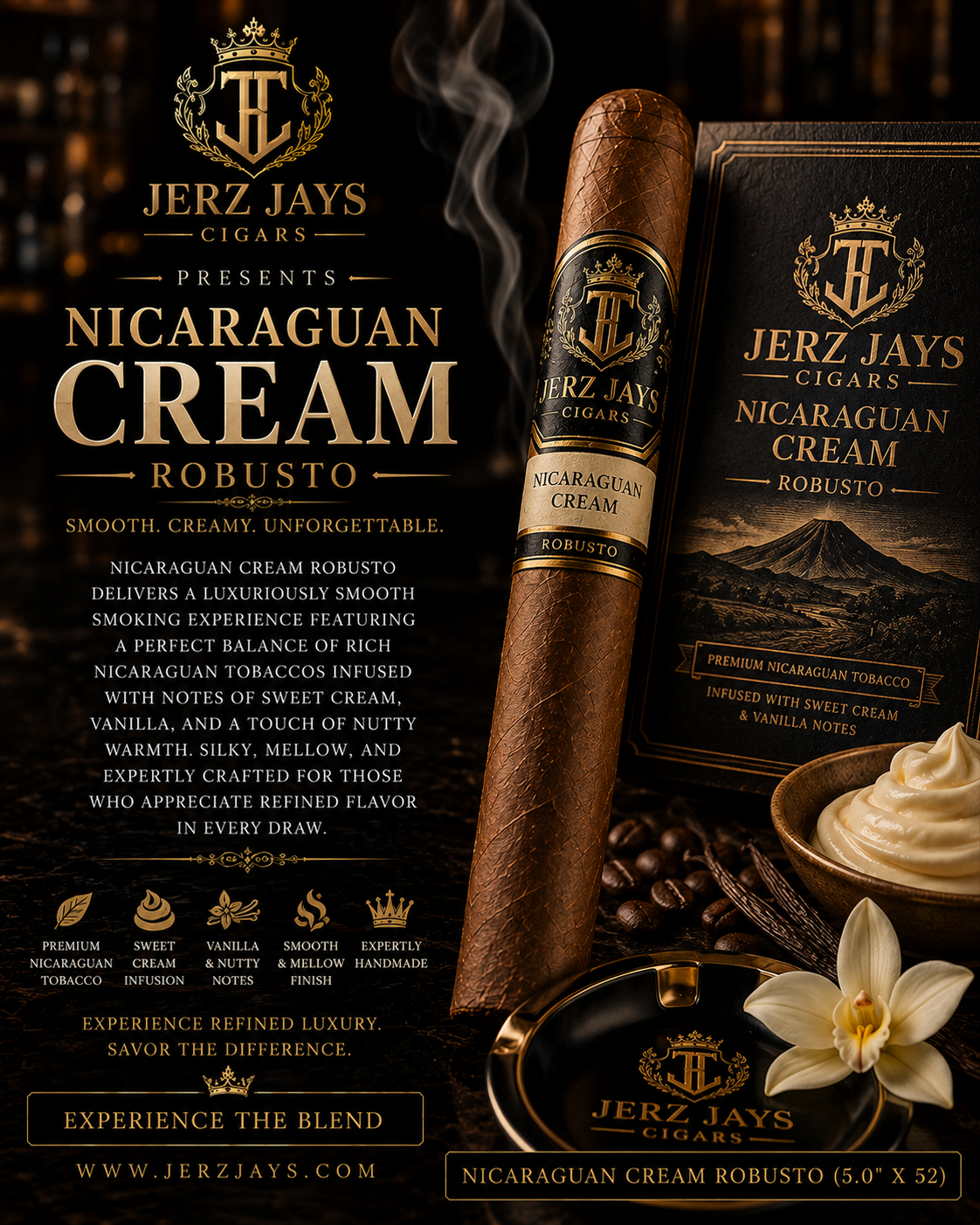 Nicaraguan Cream Robusto (5.0"x52)