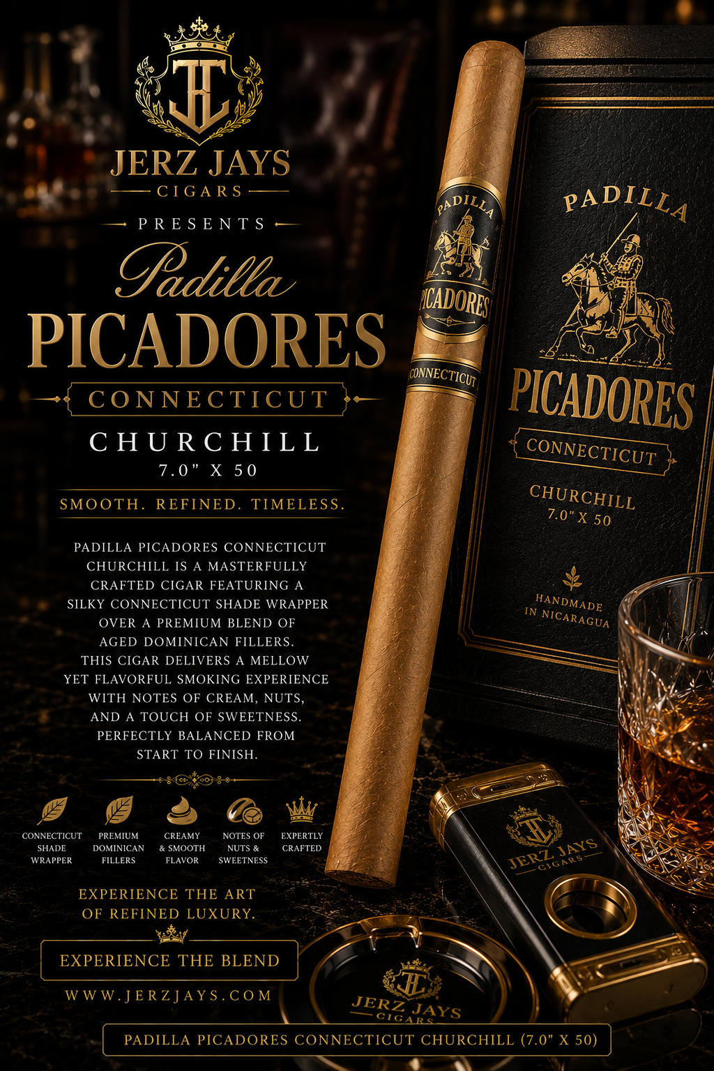 Padilla Picadores Connecticut Churchill (7.0"x50)