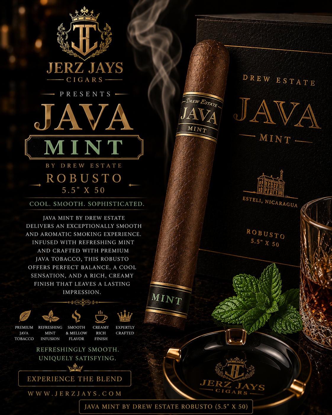 Java Mint by Drew Estate Robusto (5.5"x50)
